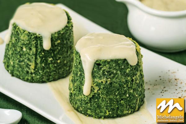 Spinach Flan with Parmigiano Reggiano Mousse
