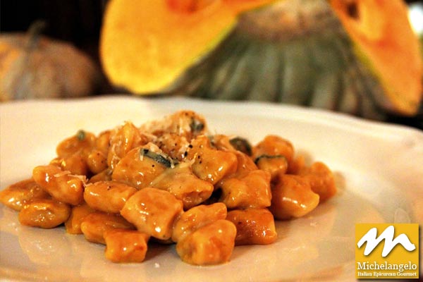 Pumpkin Gnocchi with Butter, Sage and Parmigiano Reggiano