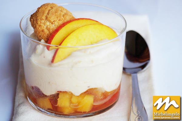 Peach Mousse in Port Wine