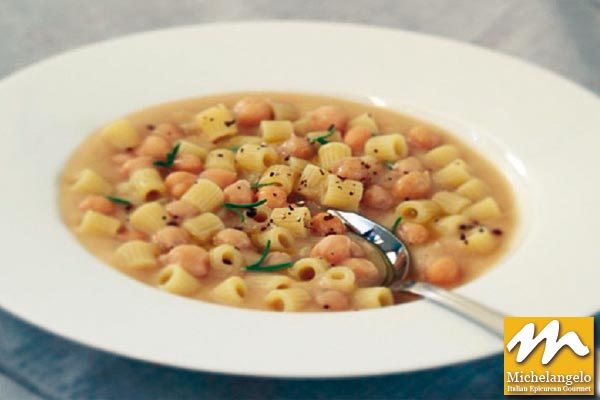 Chickpeas Soup with Pasta