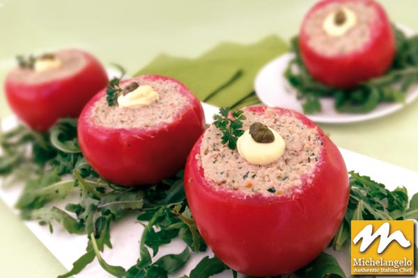 Cherry Tomatoes Stuffed with Tuna