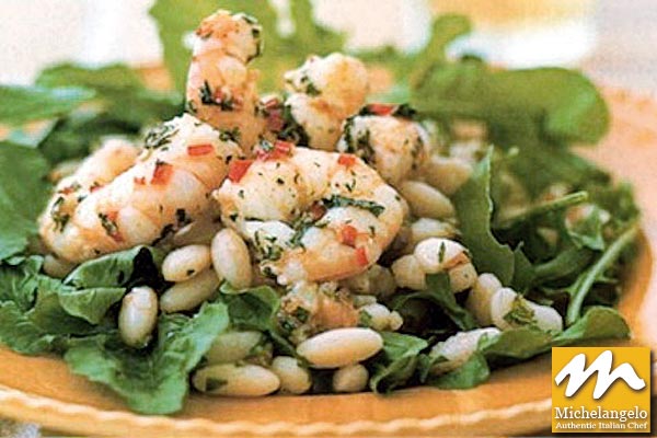 Arugula, Shrimp and Balsamic Vinegar of Modena DOP