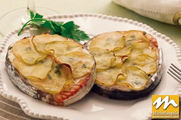 Baked Salmon with Crispy Potato