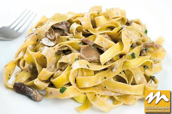 Home Made Taglietelle with Porcini Mushrooms