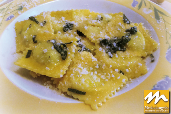 Tortelli (Ravioli) with Ricotta and Spinach